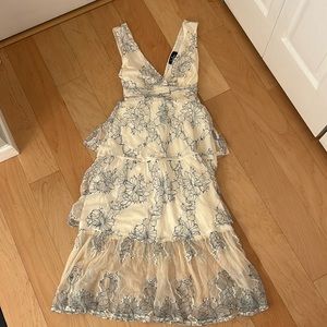 Lulus White Tiered Dress